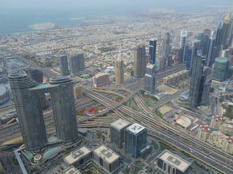 Вид с Бурдж-Халифы, Дубай